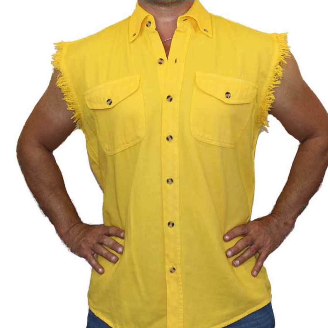 wholesale sleeveless denim biker shirts