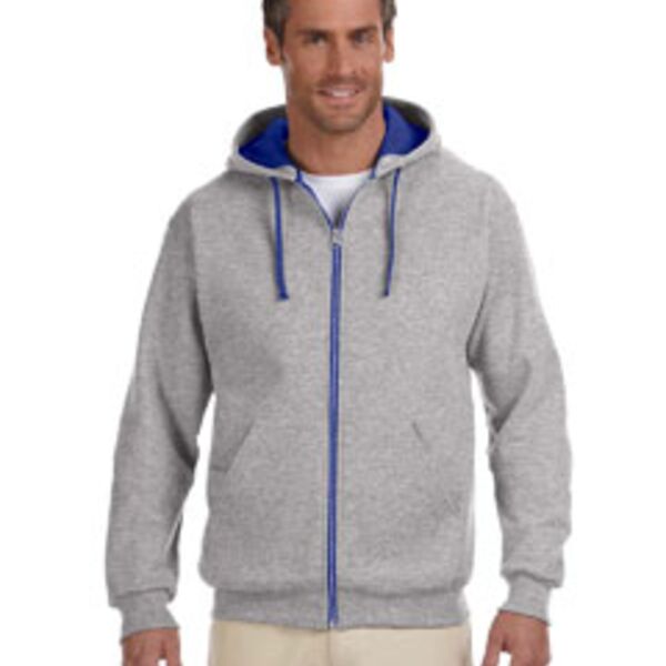 CONTRACT 8 oz., 50/50 NuBlend® Contrast Full-Zip Hood Thumbnail