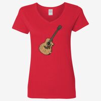 Ladies' Heavy Cotton™ V-Neck T-Shirt Thumbnail