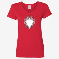 Ladies' Heavy Cotton™ V-Neck T-Shirt Thumbnail