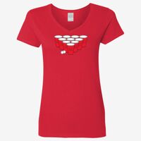 Ladies' Heavy Cotton™ V-Neck T-Shirt Thumbnail