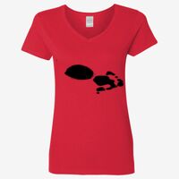 Ladies' Heavy Cotton™ V-Neck T-Shirt Thumbnail