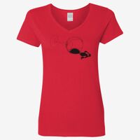 Ladies' Heavy Cotton™ V-Neck T-Shirt Thumbnail