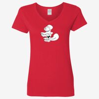 Ladies' Heavy Cotton™ V-Neck T-Shirt Thumbnail