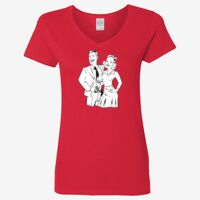 Ladies' Heavy Cotton™ V-Neck T-Shirt Thumbnail