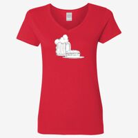 Ladies' Heavy Cotton™ V-Neck T-Shirt Thumbnail