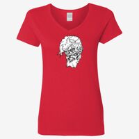 Ladies' Heavy Cotton™ V-Neck T-Shirt Thumbnail