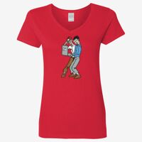 Ladies' Heavy Cotton™ V-Neck T-Shirt Thumbnail