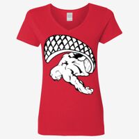 Ladies' Heavy Cotton™ V-Neck T-Shirt Thumbnail