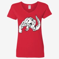 Ladies' Heavy Cotton™ V-Neck T-Shirt Thumbnail