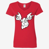 Ladies' Heavy Cotton™ V-Neck T-Shirt Thumbnail