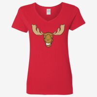 Ladies' Heavy Cotton™ V-Neck T-Shirt Thumbnail