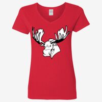 Ladies' Heavy Cotton™ V-Neck T-Shirt Thumbnail