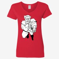 Ladies' Heavy Cotton™ V-Neck T-Shirt Thumbnail