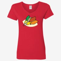 Ladies' Heavy Cotton™ V-Neck T-Shirt Thumbnail