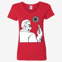 Ladies' Heavy Cotton™ V-Neck T-Shirt Thumbnail