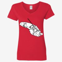 Ladies' Heavy Cotton™ V-Neck T-Shirt Thumbnail